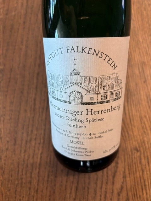 NIEDERMENNINGER HERRENBERG RIESLING SPAETLESE F.H. AP4 ONKEL PETER 2021